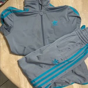Adidas Girls Size 6 Track Jogging Sweat Suit